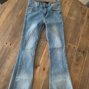 Miss Sixty Flare Ankle Jeans with raw hem NWOT